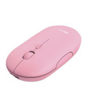 Ratón Inalámbrico por Bluetooth Trust Puck/ Batería recargable/ Hasta 1600 DPI/ Rosa
