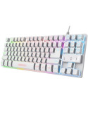 Teclado Gaming Trust Gaming GXT 833W Thado TKL/ Blanco