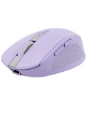 Ratón Inalámbrico por Bluetooth Trust Ozaa Compact Wireless/ Batería recargable/ Hasta 3200 DPI/ Morado