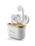 Auriculares Bluetooth NGS Ártica Trophy con estuche de carga/ Autonomía 5h/ Blancos