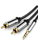 Cable Estéreo Vention BCFBD/ Jack 3.5 Macho - 2x RCA Macho/ 50cm/ Negro