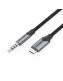 Cable Conversor Estéreo Vention BDGBF/ MicroUSB Macho - Jack 3.5 Macho/ 1m/ Negro