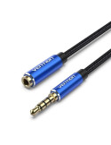 Cable Estéreo Vention BHCLD/ Jack 3.5 Macho - Jack 3.5 Hembra/ 50cm/ Azul