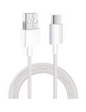 Cable USB 2.0 Xiaomi Mi USB-C/ USB Tipo-C Macho - USB Macho/ 1m/ Blanco