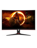 Monitor Gaming Curvo AOC C27G2ZE/BK 27"/ Full HD/ 1ms/ 240Hz/ VA/ Negro y Rojo