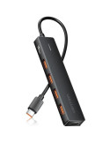 Hub USB 3.2 Vention CHJBB/ 4xUSB/ 1xUSB Tipo-C/ 15cm