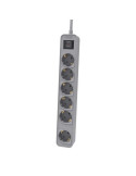 Regleta con Interruptor Philips CHP2164G/62/ 6 Tomas de corriente/ Cable 1.5m/ Gris