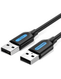 Cable USB 2.0 Vention COJBH/ USB Macho - USB Macho/ 480Mbps/ 2m/ Negro