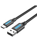 Cable USB 2.0 Tipo-C Vention COKBG/ USB Macho - USB Tipo-C Macho/ Hasta 60W/ 480Mbps/ 1.5m/ Gris