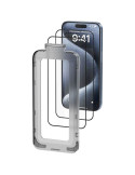 Protector de Pantalla de Cristal Templado Vention KUKTCA-30 para iPhone 15 Pro + Herramienta de Instalación Antipolvo