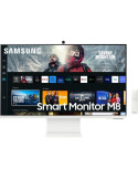 Smart Monitor Samsung M8 S27CM801UU 27"/ 4K/ Multimedia/ Regulable en altura/ Smart TV/ Webcam/ Blanco