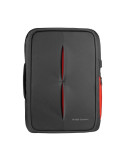 Mochila Mars Gaming MB2 para Portátil hasta 17.3"/ Puerto USB/ Antirrobo/ Impermeable/ Gris y Roja