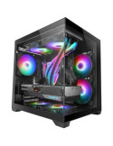 Caja Gaming Minitorre Mars Gaming MC-VIEW2/ Negra