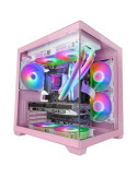 Caja Gaming Minitorre Mars Gaming MC-VIEW2/ Rosa