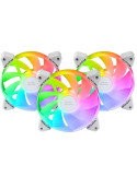 Pack 3 Ventiladores Invertidos Mars Gaming MF-3AR/ 12cm/ ARGB/ Blanco