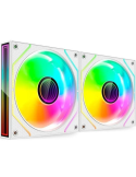Pack 2 Ventiladores Mars Gaming MF-3DPROX2/ 12cm/ ARGB/ Blancos