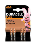 Pack de 4 Pilas AAA Duracell Plus MN2400/ 1.5V/ Alcalinas