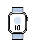 Apple Watch Series 10/ GPS/ 42mm/ Caja de Aluminio / Correa Loop Deportiva Azul Nube