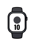 Apple Watch Series 10/ GPS/ 42mm/ Caja de Aluminio Negro Azabache / Correa Deportiva Negra M/L