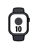 Apple Watch Series 10/ GPS/ 46mm/ Caja de Aluminio Negro Azabache / Correa Deportiva Negra M/L