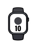 Apple Watch Series 10/ GPS/ Cellular/ 46mm/ Caja de Aluminio Negro Azabache / Correa Deportiva Negra S/M