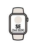 Apple Watch SE 3rd V2/ GPS/ 40mm/ Caja de Aluminio Blanco Estrella/ Correa Deportiva Blanco Estrella M/L