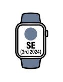Apple Watch SE 3rd V2/ GPS/ 44mm/ Caja de Aluminio/ Correa Deportiva Azul Denim M/L