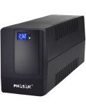 SAI Línea Interactiva Phasak 600 VA LCD/ 600VA/ 2 Salidas/ Formato Torre