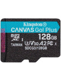 Tarjeta de Memoria Kingston CANVAS Go! Plus 128GB microSD XC/ Clase 10/ 170MBs