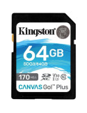 Tarjeta de Memoria Kingston CANVAS Canvas Go! Plus 64GB SD XC/ Clase 10/ 170MBs