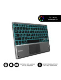 Teclado Compacto Inalámbrico por Bluetooth Subblim Touchpad Smart Blacklit/ Gris
