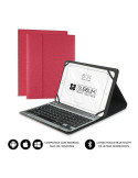 Funda con Teclado Subblim Keytab Pro Bluetooth para Tablets de 10.1"-10.8"/ Roja