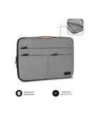 Funda Subblim Air Padding 360 Sleeve para Portátiles hasta 14"/ Gris Claro