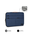 Funda Subblim Air Padding 360 Sleeve para Portátiles hasta 14"/ Azul