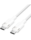 Cable USB 2.0 Tipo-C 3A Vention TRDWH/ USB Tipo-C Macho - USB Tipo-C Macho/ Hasta 60W/ 480Mbps/ 2m/ Blanco