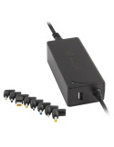 Cargador de Portátil NGS W-45W/ 45W/ Automático/ 8 Conectores/ Voltaje 19-20V/ 1 USB