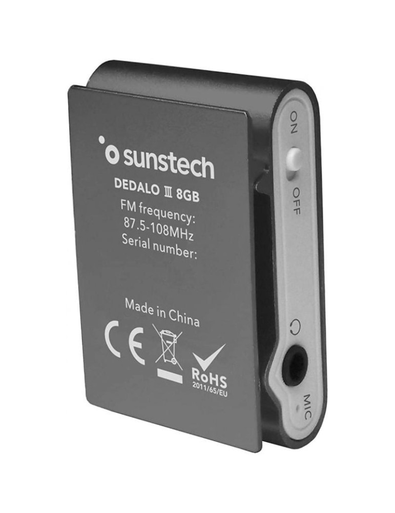 Reproductor MP3 Sunstech Dedalo III/ 8GB/ Radio FM/ Gris
