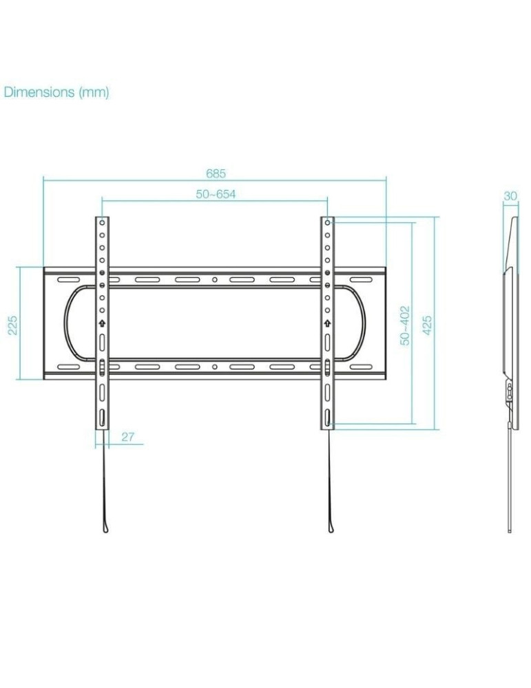Soporte de Pared TooQ LP1084F-B para TV de 37-80"/ hasta 80kg