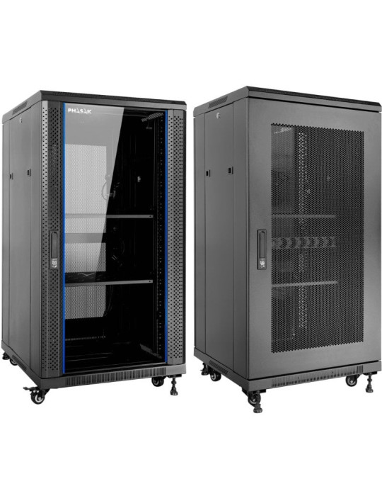 Armario Rack Mural Montado Phasak PHO 6618/ 19"/ Altura 18U