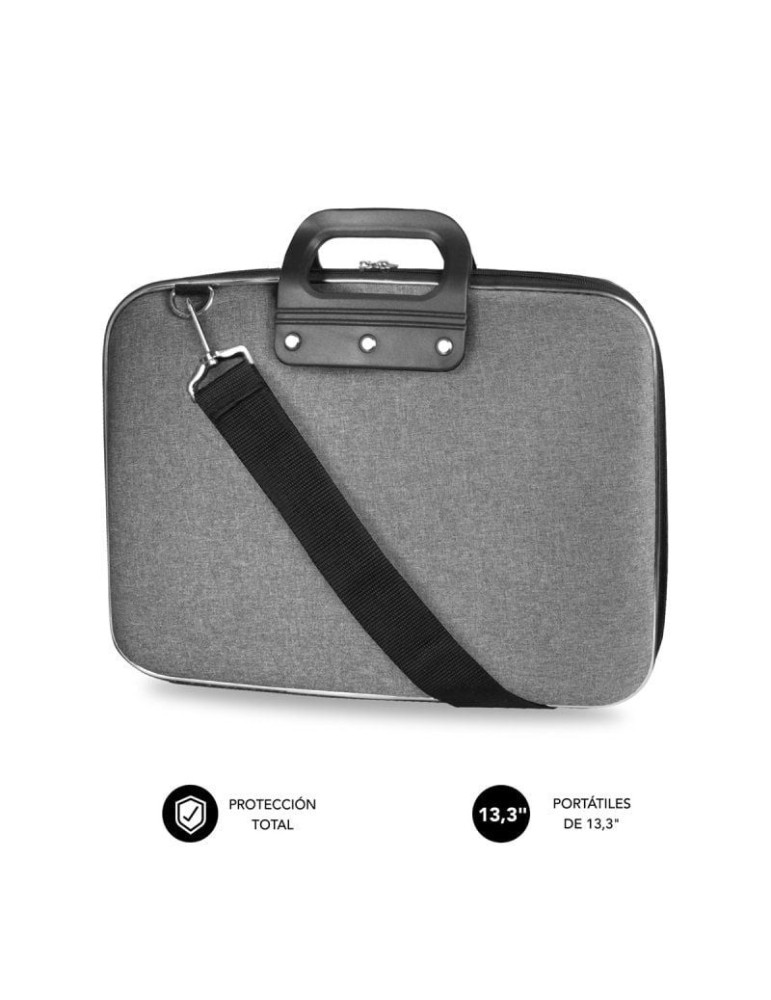 Maletín Subblim EVA Laptop Bag PL para Portátiles hasta 13.3"/ Cinta para Trolley/ Gris