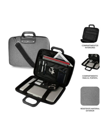 Maletín Subblim EVA Laptop Bag PL para Portátiles hasta 13.3"/ Cinta para Trolley/ Gris 2
