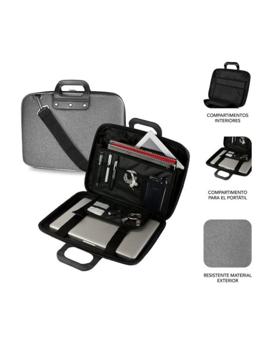 Maletín Subblim EVA Laptop Bag PL para Portátiles hasta 13.3"/ Cinta para Trolley/ Gris