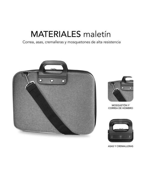 Maletín Subblim EVA Laptop Bag PL para Portátiles hasta 13.3"/ Cinta para Trolley/ Gris