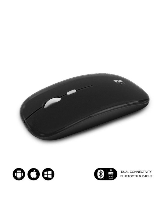 Ratón Inalámbrico Subblim Dual Flat/ Batería recargable/ Hasta 1600 DPI