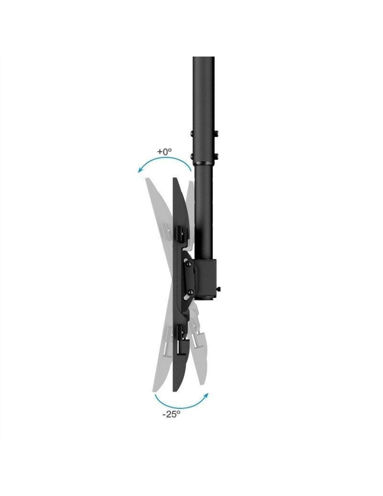 Soporte de Techo Giratorio/ Inclinable/ Nivelable TooQ LPCE1186TSLI-B para TV de 43-86"/ hasta 60kg