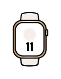 Apple Watch Series 11/ GPS/ Cellular/ 46mm/ Titanio Dorado/ Correa Deportiva Rosa Rubor M/L