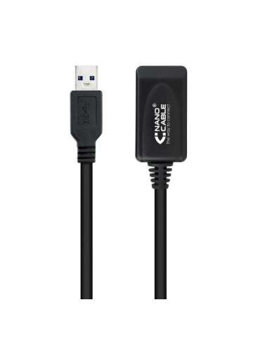 Cable Alargador USB 3.0 con Amplificador Nanocable 10.01.0311/ USB Macho - USB Hembra/ 5m/ Negro 2