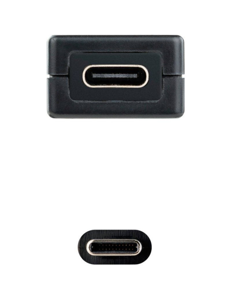 Cable Alargador USB Tipo-C 3.2 con Amplificador Nanocable 10.01.1312/ USB Tipo-C Macho - USB Tipo-C Hembra/ 10m/ Negro
