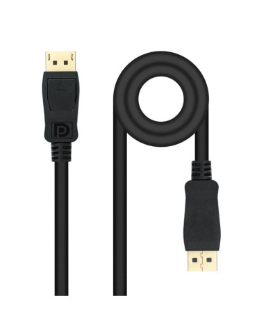Cable DisplayPort Nanocable 10.15.2601-L150/ DisplayPort Macho - DisplayPort Macho/ 1.5m/ Negro