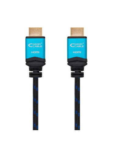 Cable HDMI 2.0 4K Nanocable 10.15.3701/ HDMI Macho - HDMI Macho/ 1m/ Negro/ Azul 2